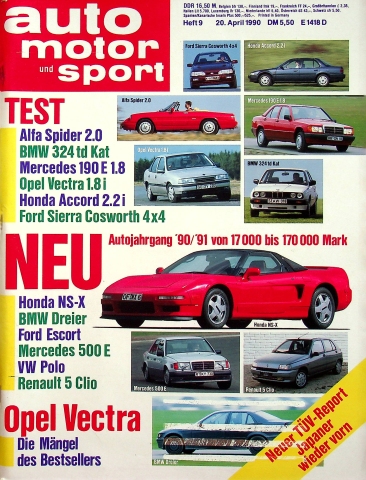 Deckblatt Auto Motor und Sport (09/1990)